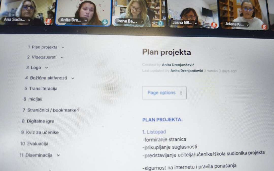 Igrajmo se glagoljicom 6 – prvi videosusret s projektnim partnerima